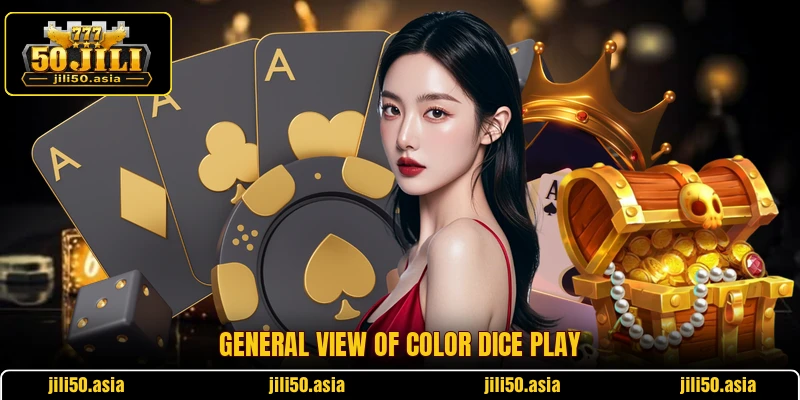 General view of color dice play