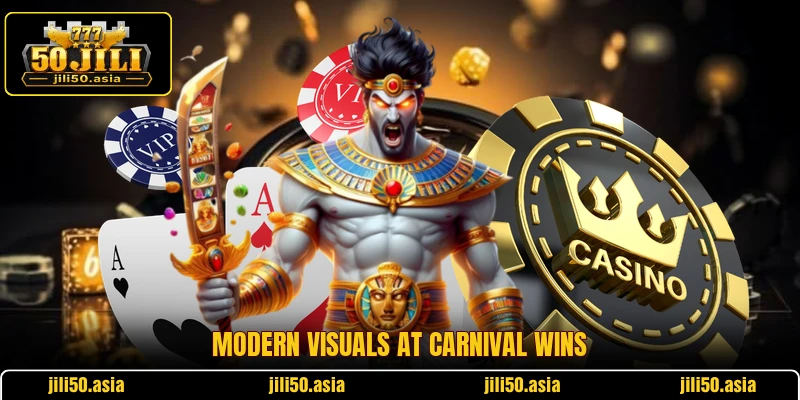 Modern visuals at Carnival Wins