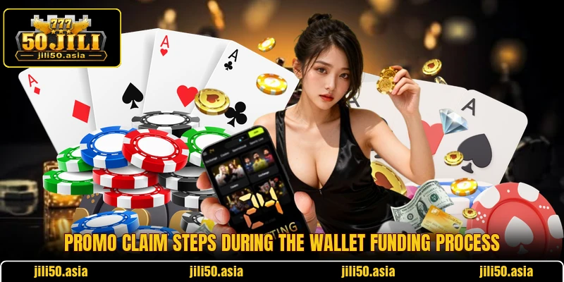 Promo claim steps during the wallet funding process